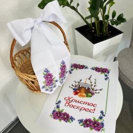Рушник у фіолетових тонах